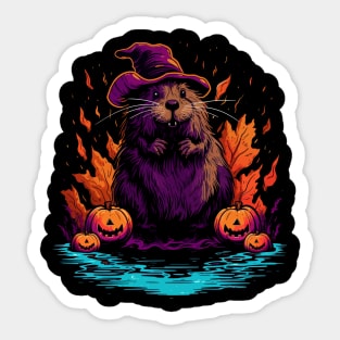 Nutria Halloween Sticker